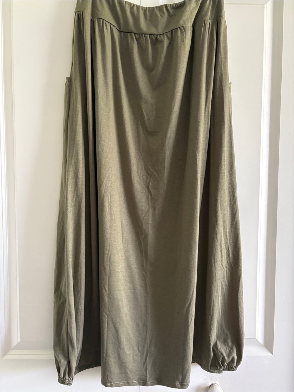 Olive Green Maxi Skirt Size M - Picture 9 of 10